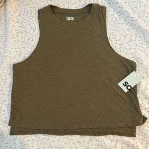Kohl’s muscle tank. Army green. Size L. Tags attached